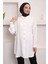 Beyaz Yan Detaylı Tunik 3