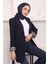 Lacivert Kruvaze Yaka Cepli Blazer Ceket 4