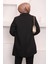 Siyah Kruvaze Yaka Cepli Blazer Ceket 5