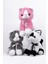 Peluş Oyuncak Oturan Kedi Çift Renkli 30 cm – Pembe Beyaz 5