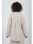 Bej Naturel Keten Tek Cep Oversize Keten Ceket 4