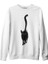 Hayvan - Kedi Chat Noir Beyaz Erkek Kalın Sweatshirt 1