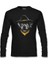 Dog Wearing A Hat And A Yellow Bandana Siyah Erkek Sweatshirt 1