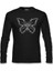 Butterfly In Wired Shape Siyah Erkek Sweatshirt 1