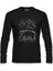 Baby And Parent Bear In The Lake Siyah Erkek Sweatshirt 1