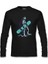 Man Holding Snowboard Siyah Erkek Sweatshirt 1