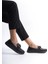 (Qc Shoes) Termo Kaymaz Taban Günlük Kadın Ayakkabı Siyah 5