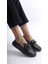 (Qc Shoes) Termo Kaymaz Taban Günlük Kadın Ayakkabı Siyah 2