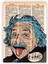 Albert Einstein Ahşap Poster 20X29 cm 1