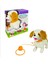 Peluş Tasmalı Yürüyen Köpek - Beyaz - Kahve 1