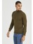 Erkek Slim Fit Yarım Balıkçı Yaka Basic Triko Kazak 5