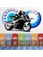 Siyah Motosiklet Mavi Speedo Dekoratif Duvar Sticker Çıkartması Bebek Çocuk Odası 1