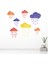 Yağmur Damlaları ve Bulutlar Kreş Dekoratif Duvar Sticker Çıkartma Bebek Çocuk Odası 1