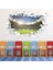 Futbol Stadyumu Zift Beyaz Tuğla 3D Delik Dekoratif Duvar Sticker Çıkartma Bebek Çocuk Odası 1