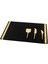 Siyah Gold 3 Parça Peynir Servis Seti 45X30CM 1