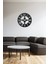Roma Model Dekoratif Metal Lazer Kesim Akar SESSİZ Mekanizmalı Duvar Saati 40*40cm 2
