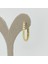 Dokulu Oval Halka Küpe – KP00763 2