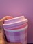 Pembe - Lila Ekoseli Mug ve Simli Kulak Boynuz Dekorlu Yumuşak Peluş Kulaklık 2 Li Set 5