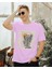 Sunset Guardian Tasarım Relaxed Fit Erkek Önü Baskılı Tişört 4