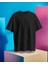 Unisex Pamuklu Likralı Bisiklet Yaka Relaxed Fit Basic Tişört Düz 3