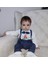9-12-18 Ay Papyonlu Sweat Kot Pantolon 2li Erkek Bebek Salopet Takımı 4