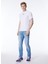 Bisiklet Yaka Beyaz Erkek T-Shirt K4124DW_ODOM Establıshed 2