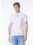 Bisiklet Yaka Beyaz Erkek T-Shirt K4124DW_ODOM Establıshed 3