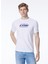 Bisiklet Yaka Beyaz Erkek T-Shirt K4125DW_ODOM Typo 3
