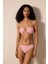 Ekua Straplez Dokulu Pembe Bikini Üstü 1