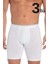 3'lü Paket Erkek Uzun Paçalı Likralı Boxer Beyaz - 2xl 1