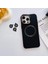 Apple iPhone 15 Pro Uyumlu Kılıf Zebana Titanium Rubber Kılıf (Kablosuz Şarj Destekli) Siyah Titanyum 1