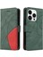 IPhone 15 Için Kılıf Pro Iki Renkli Dikiş Pu Deri Flip Folio Kılıf ile (Yurt Dışından) 1