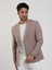 Bakır Erkek Slim Fit Pitikare Desenli Mono Yaka Ceket - 84155 4