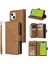 Iphone 15 Artı Cüzdan Durumda 9 Kart Yuvaları ile Fermuar Cep Flip (Yurt Dışından) 1