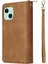 Iphone 15 Artı Cüzdan Durumda 9 Kart Yuvaları ile Fermuar Cep Flip (Yurt Dışından) 3