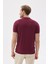 Lımıted Erkek Düz Fermuarlı Polo Yaka Rayon Triko Tişört Bordo 5