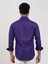 Mor Erkek Slim Fit Düz Düğmeli Yaka Uzun Kol Gömlek - 102519 5