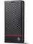 Samsung Galaxy S24 Kart Ekleme Deri Folio Flip Case Fiber Için Kılıf (Yurt Dışından) 3
