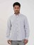 Beyaz Erkek Regular Fit Kareli Düğmeli Yaka Uzun Kol Gömlek - 97901 3