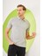 Erkek Basic Polo Yaka Tişört (Regular Fit) Gri 3