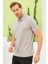 Erkek Basic Polo Yaka Tişört (Regular Fit) Gri 4