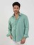 Yeşil Erkek Regular Fit Kareli Brent Düğmeli Yaka Uzun Kol Gömlek - 102289 1