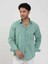 Yeşil Erkek Regular Fit Kareli Brent Düğmeli Yaka Uzun Kol Gömlek - 102289 4
