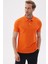 Erkek Basic Polo Yaka Tişört (Regular Fit) Oranj 2