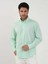 Yeşil Erkek Regular Fit Düz Brent Düğmeli Yaka Uzun Kol Gömlek - 102194 1