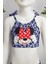 Urz Kids Lila Kız Çocuk Leopar Desenli Minnie Mouse Karakter Baskılı Bikini Kız Çocuk Plaj Çantalı Bikini 4