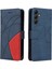 Samsung Galaxy A05S Iki Renkli Dikiş Pu Deri Flip Folio Için Kılıf (Yurt Dışından) 4