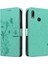 Huawei Nova 3e Için Flip Case Yüksek Kalite Deri ve Kart Yuvası Kabartmalı (Yurt Dışından) 1
