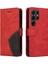 Samsung Galaxy S24 Ultra Iki Renkli Dikiş Pu Deri Flip Case (Yurt Dışından) 1