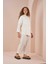 Oversize Ceket Tunik Keten Ekru 4